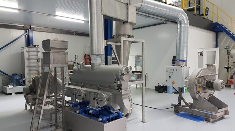 Shaking Fluidised Bed Dryer operates at product temperatures up to 400˚C